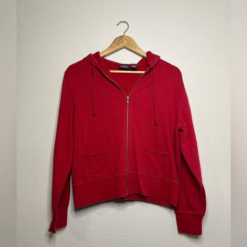Sonoma Red Zip Up Jacket Size Small